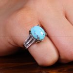 انگشتر فیروزه شجری زنانه کد 13608