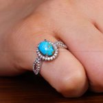 انگشتر فیروزه شجری زنانه کد 13610