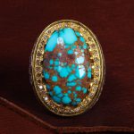 انگشتر فیروزه شجری مردانه کد 13615