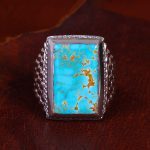 انگشتر فیروزه شجری مردانه کد 13618