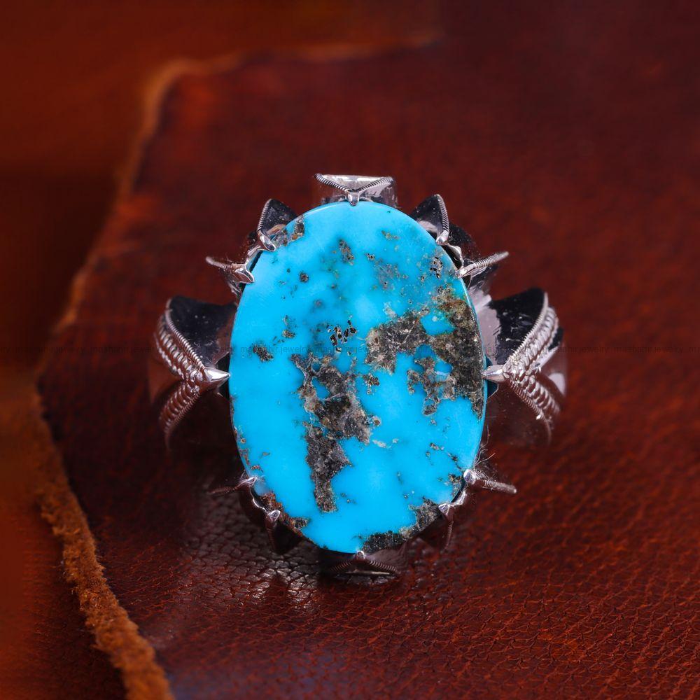 انگشتر فیروزه شجری مردانه کد 13626