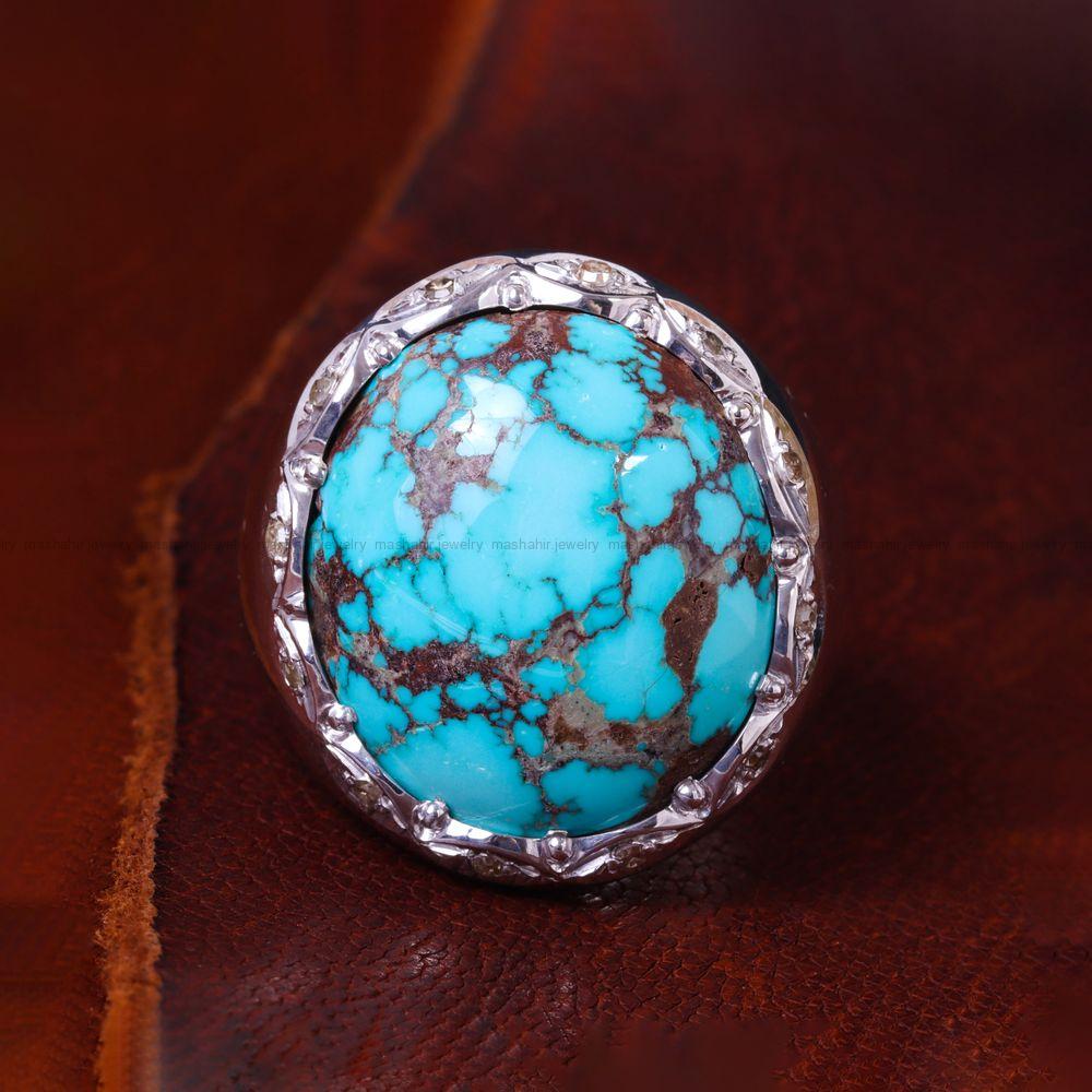 انگشتر فیروزه شجری مردانه کد 13633
