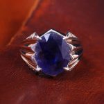 انگشتر ياقوت کبود مردانه کد 13642