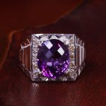 انگشتر آمیتیست مردانه کد 13654