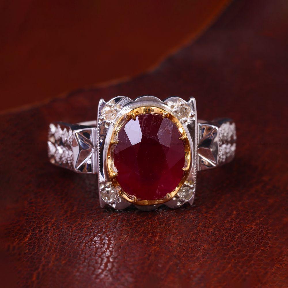 انگشتر یاقوت سرخ مردانه کد 13656