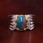 انگشتر اوپال مردانه کد 13657