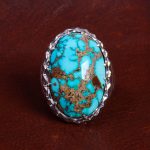 انگشتر فیروزه شجری مردانه کد 13660