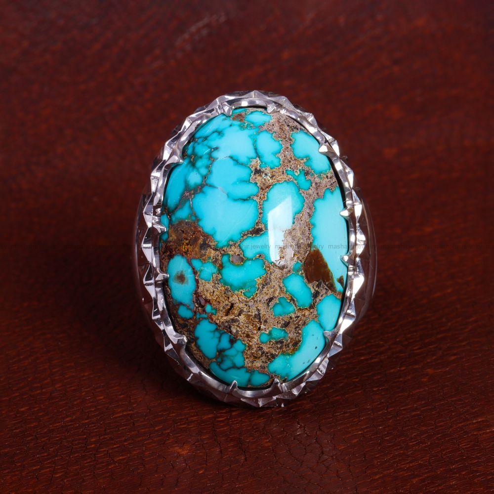 انگشتر فیروزه شجری مردانه کد 13660