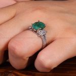 انگشتر زمرد زنانه کد 13670