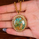 گردنبند فیروزه زنانه کد 13678