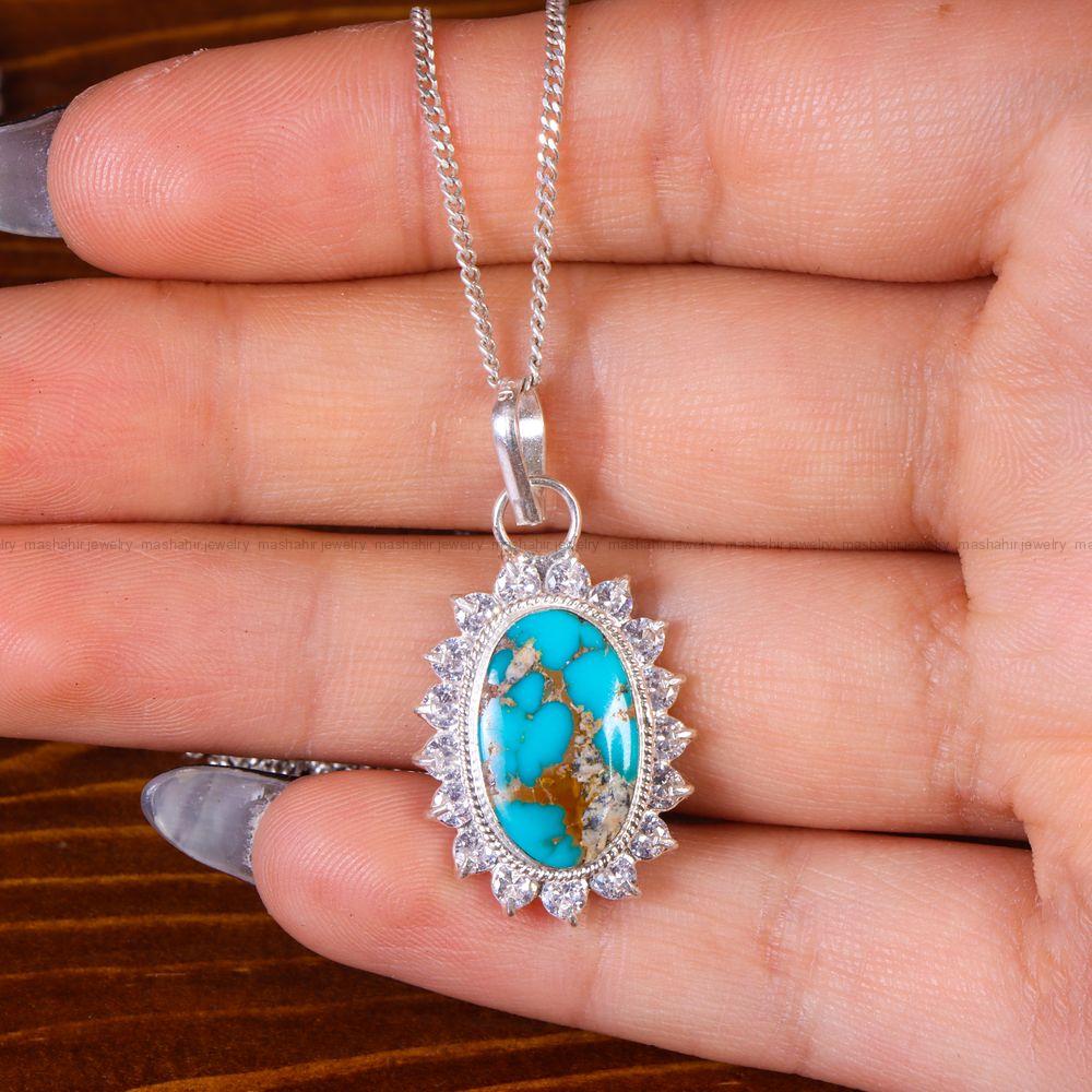 گردنبند فیروزه زنانه کد 13682