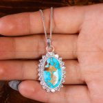 گردنبند فیروزه زنانه کد 13688