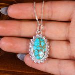 گردنبند فیروزه زنانه کد 13690