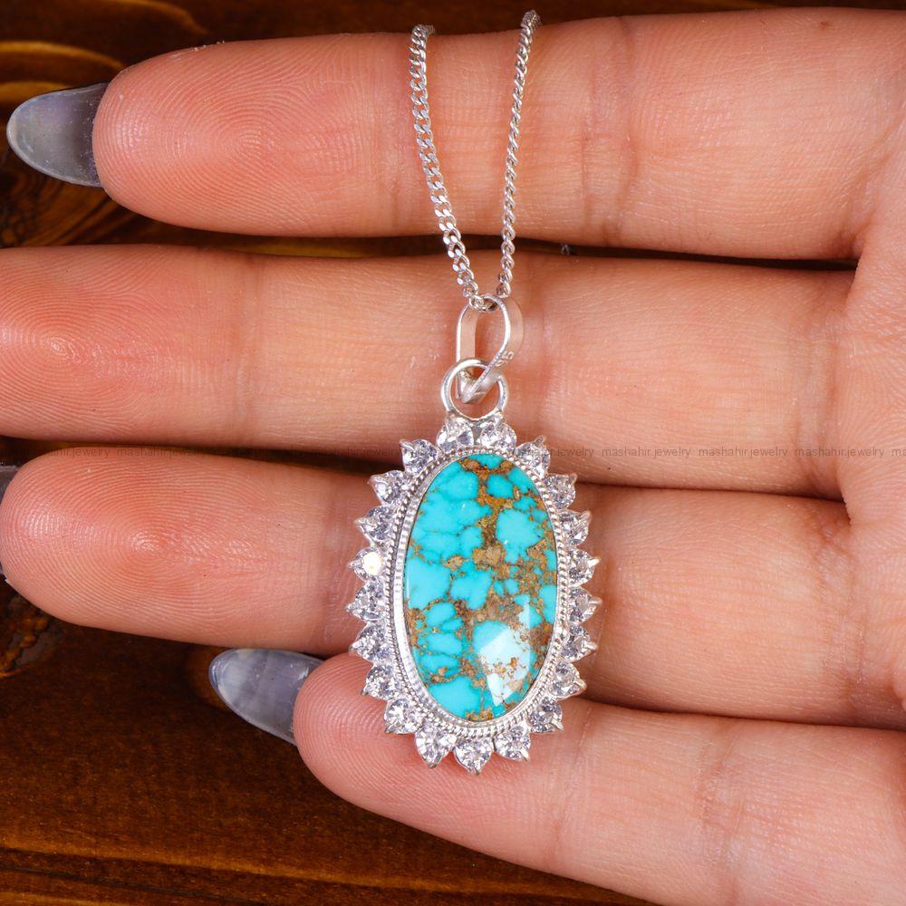 گردنبند فیروزه زنانه کد 13690