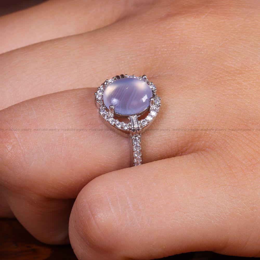 انگشتر عقیق سوسنی زنانه کد 13727