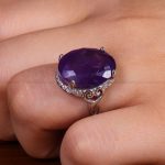 انگشتر آمیتیست زنانه کد 13748