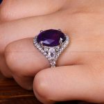 انگشتر آمیتیست زنانه کد 13751