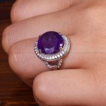 انگشتر آمیتیست زنانه کد 13754