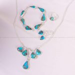 نیم ست فیروزه زنانه کد 13698