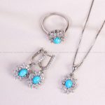 نیم ست فیروزه زنانه کد 13699