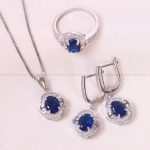 نیم ست سنتاتیک یاقوت کبود زنانه کد 13768