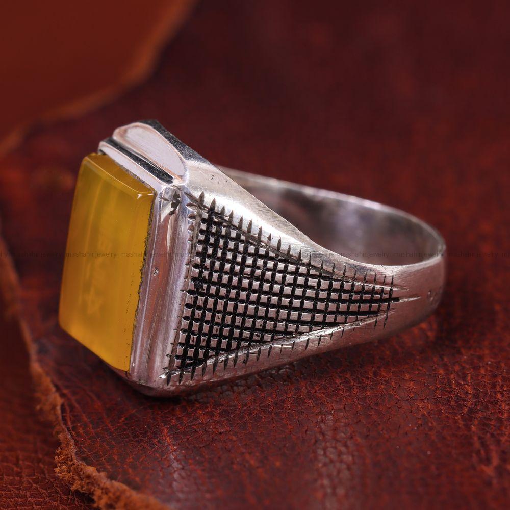 انگشتر شرف الشمس مردانه کد 13420