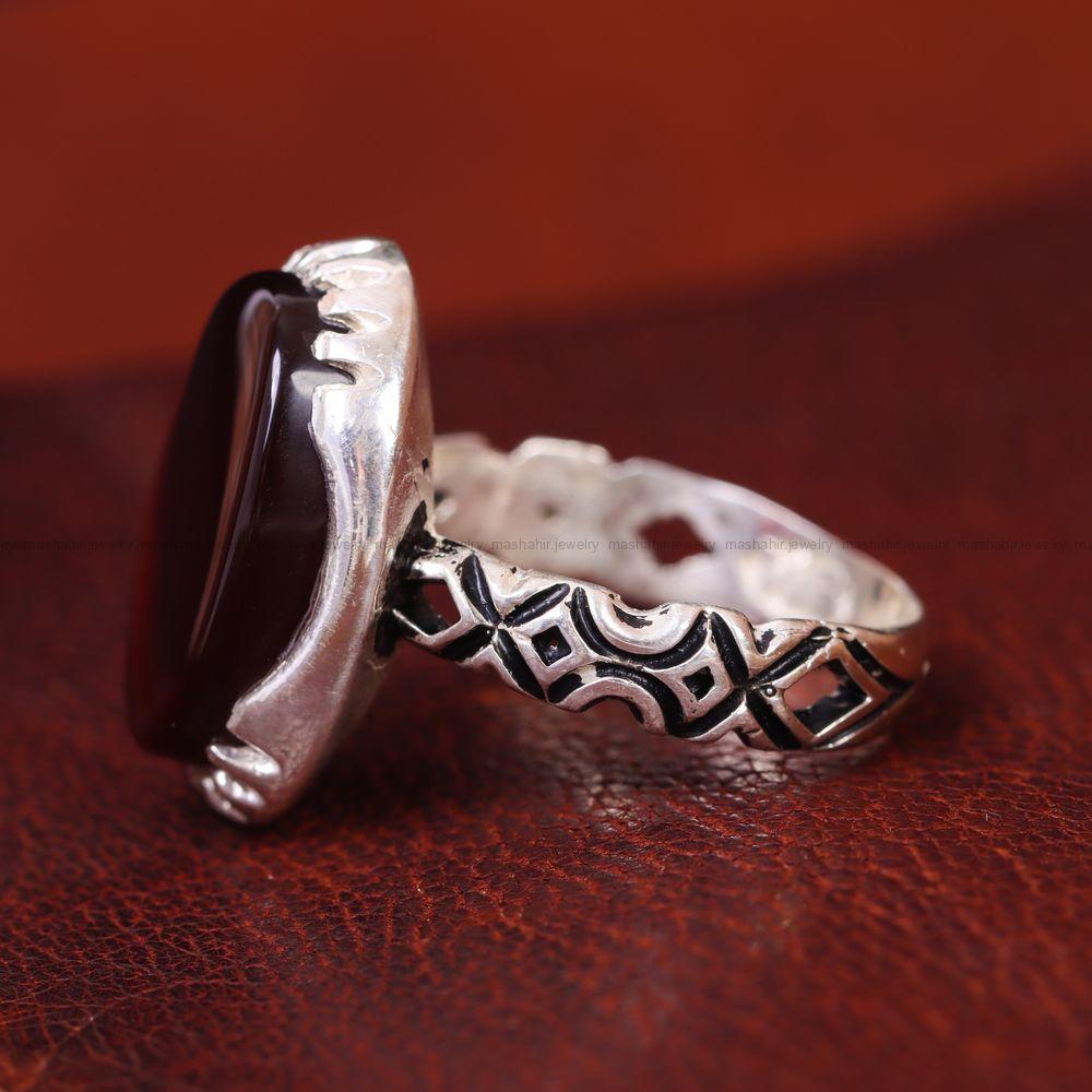 انگشتر عقیق مردانه کد 13437