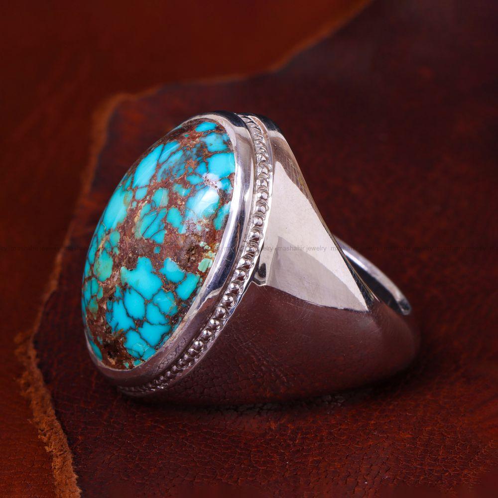 انگشتر فیروزه شجری مردانه کد 13631