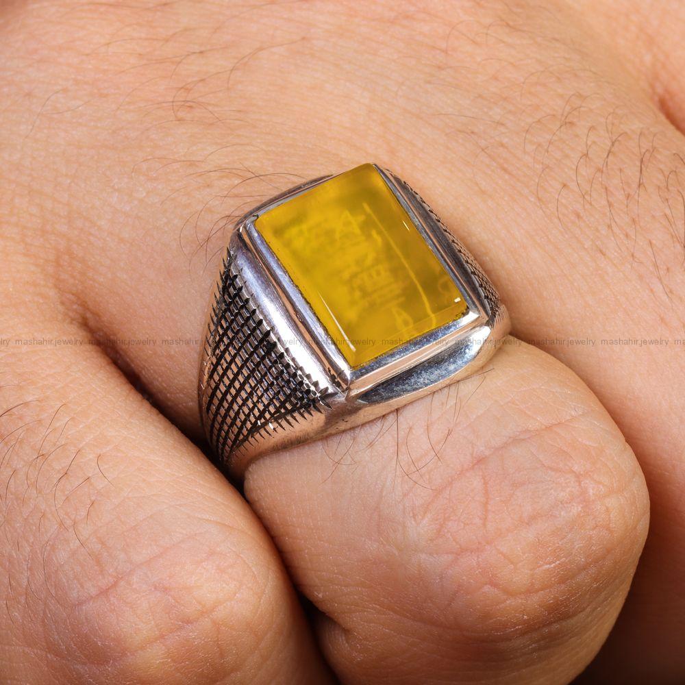 انگشتر شرف الشمس مردانه کد 13420