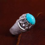 انگشتر فیروزه عجمی مردانه کد 13783