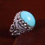 انگشتر فیروزه عجمی مردانه کد 13786