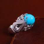 انگشتر فیروزه شجری مردانه کد 13802