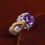 انگشتر آمیتیست مردانه کد 13816