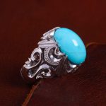 انگشتر فیروزه عجمی مردانه کد 14150