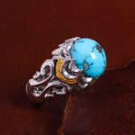 انگشتر فیروزه شجری مردانه کد 14161