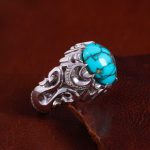 انگشتر فیروزه شجری مردانه کد 14187