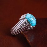 انگشتر فیروزه شجری مردانه کد 14189