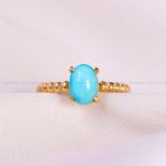 انگشتر فیروزه عجمی زنانه کد 14255