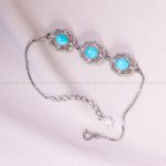 دستبند فیروزه زنانه کد 14262