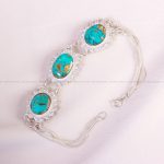 دستبند فیروزه زنانه کد 14263
