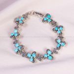 دستبند فیروزه زنانه کد 14269