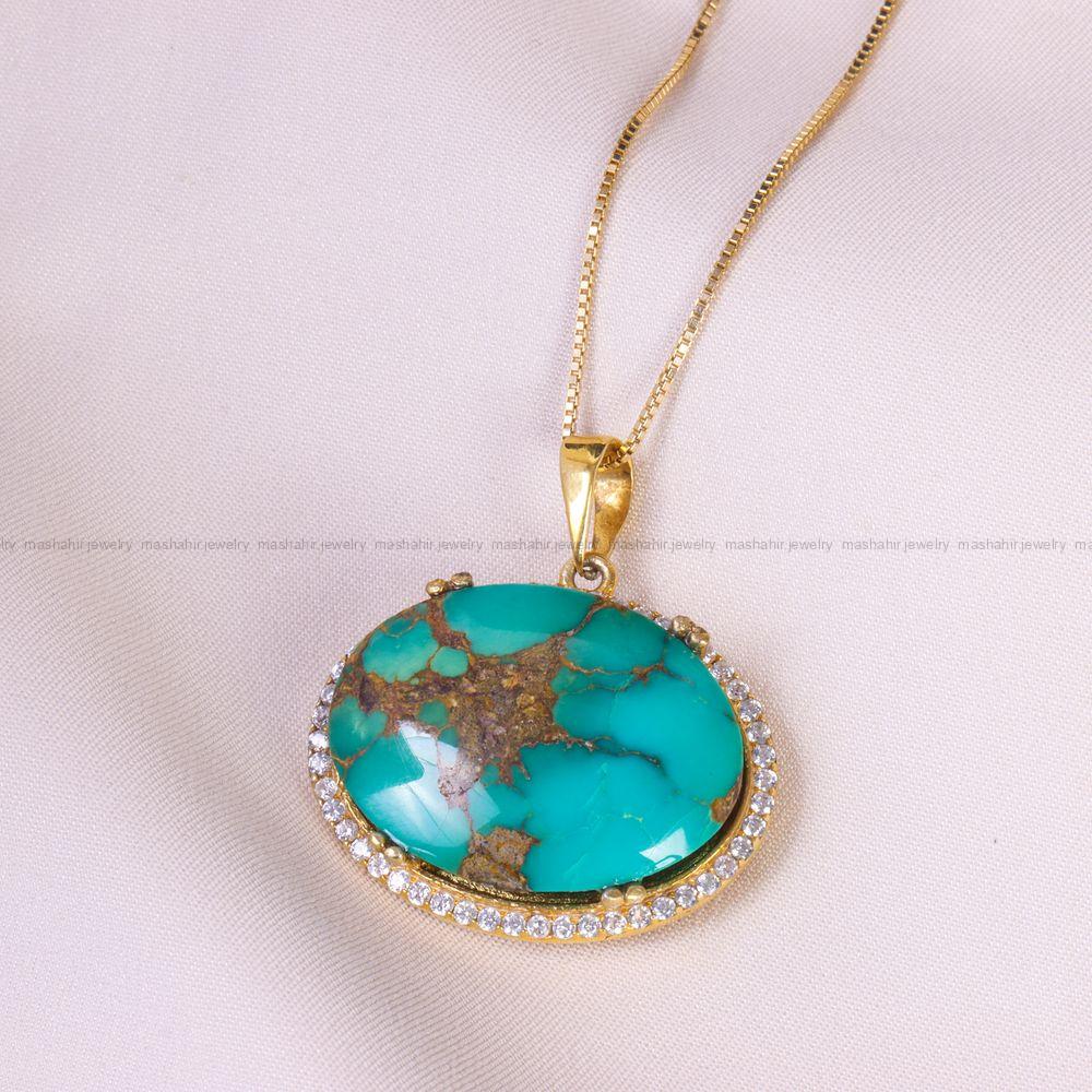 گردنبند فیروزه زنانه کد 14285
