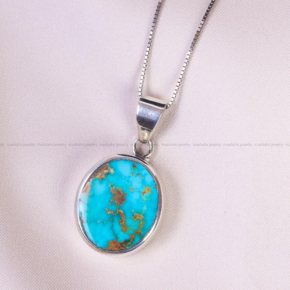 گردنبند فیروزه زنانه کد 14288