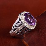انگشتر آمیتیست مردانه کد 14310