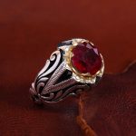 انگشتر یاقوت سرخ مردانه کد 14318