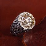 انگشتر موزانايت مردانه کد 14322