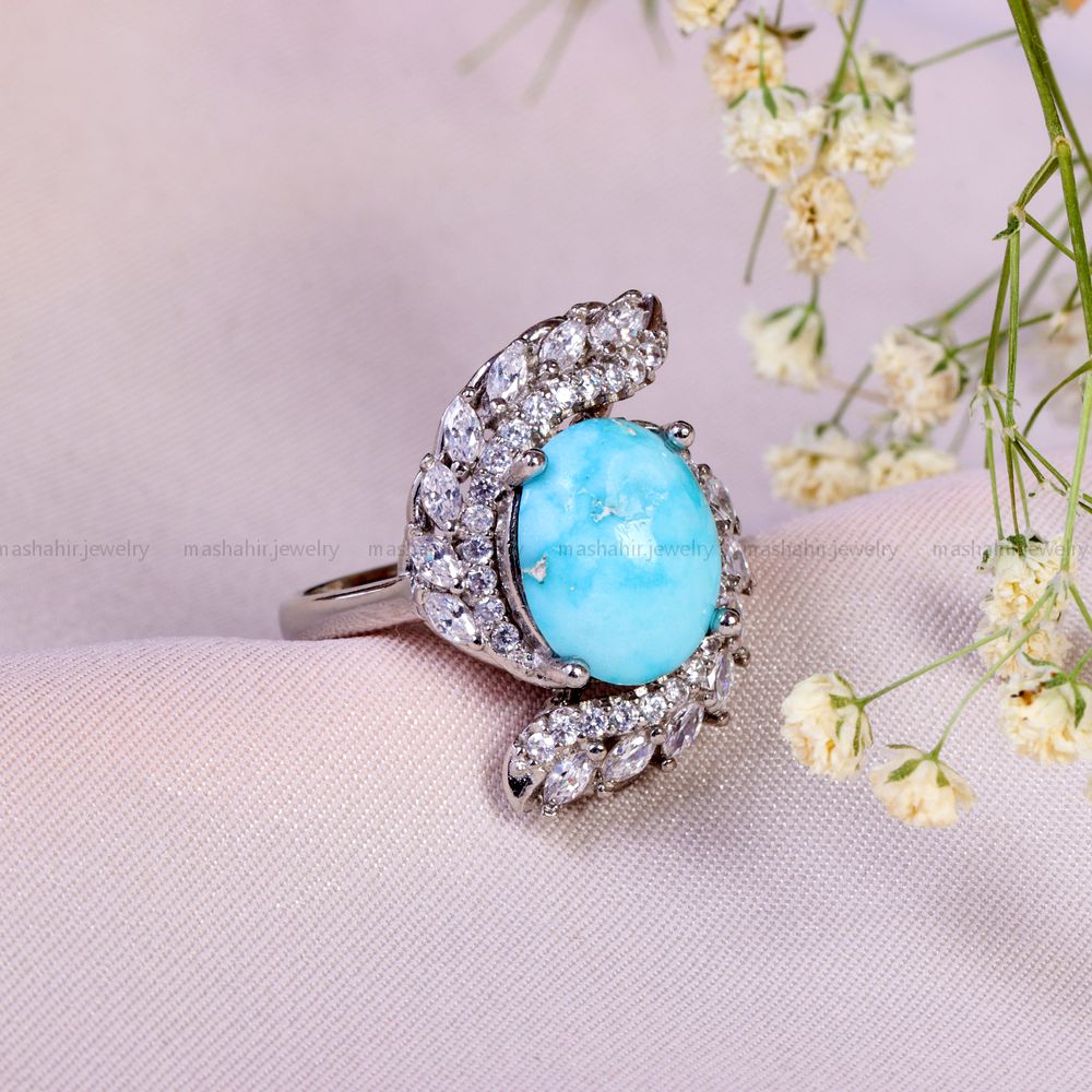انگشتر فیروزه شجری زنانه کد 14335