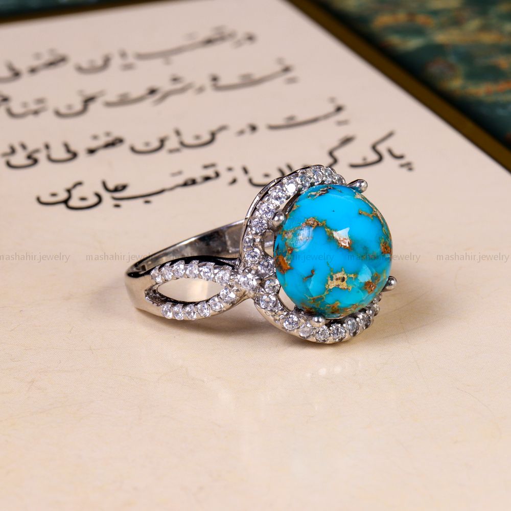 انگشتر فیروزه شجری زنانه کد 14340
