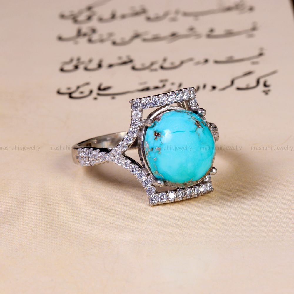 انگشتر فیروزه شجری زنانه کد 14344