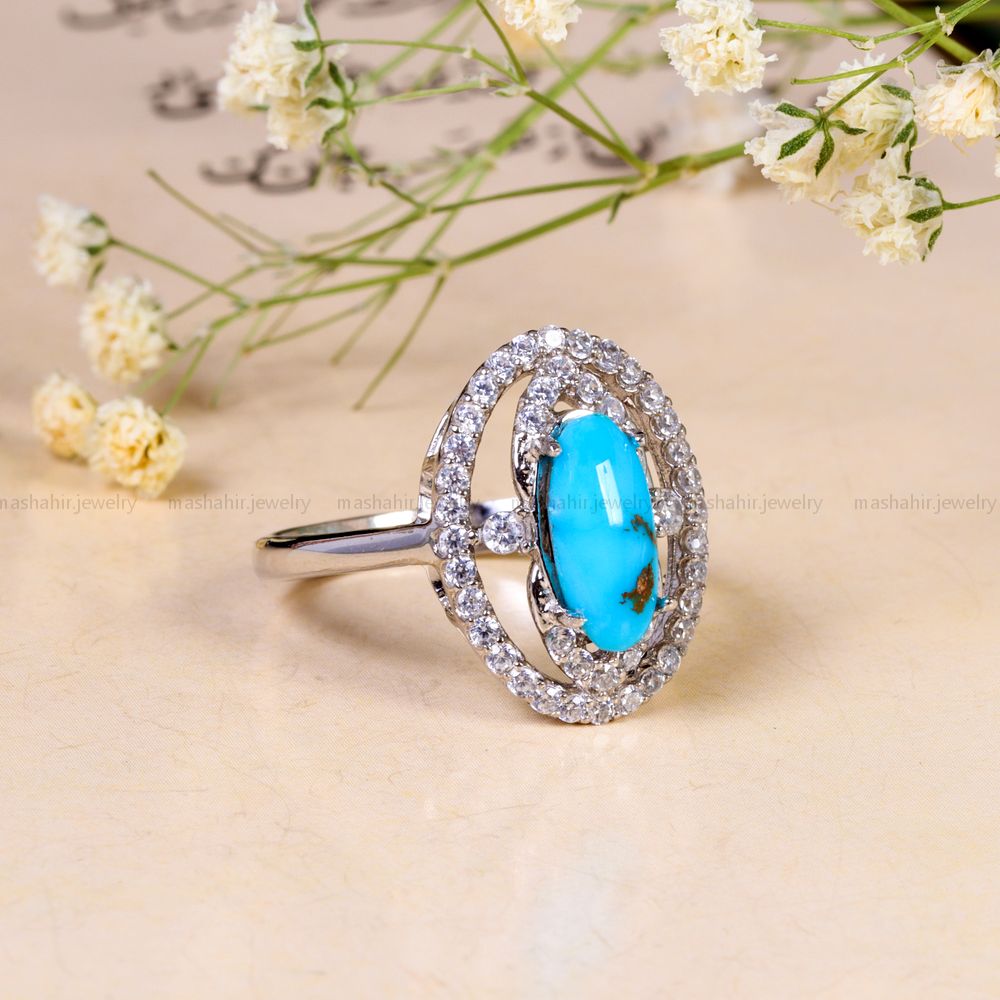 انگشتر فیروزه شجری زنانه کد 14350